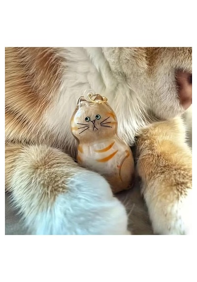 Şeffaf Kedi Tüyü Saklama Kapsülü Kedi Tüyü Anı Hatıra Anahtarlığı Aksesuar