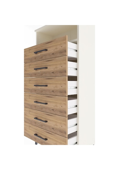 Arges Dolap Tek Raflı 6 Çekmeceli 60x30x134 Aytaşı-çam Aytaşı