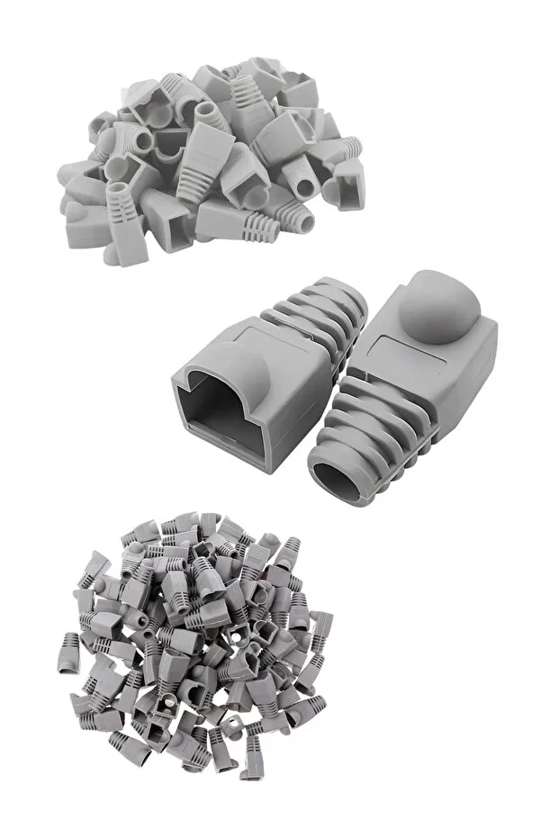 Yeni Nesil Ez Pense + 100 Adet Yeni Nesil Ez Delikli Rj45 Cat6 + 100 Adet Cover Kılıf İnternet Lan Ethernet Bakım Kiti 3 İn 1 Set