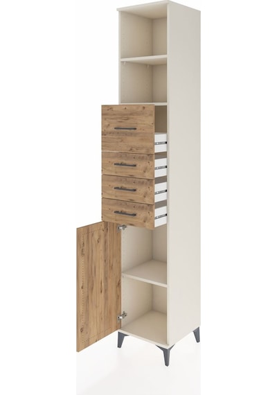 Hyperion Dolap 3 Raflı 4 Çekmeceli Tek Kapaklı 44x44x243 Ayta... Aytaşı