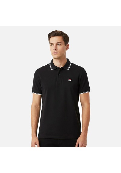 Siyah Fila Erkek Günlük Polo T-shirt Biella Tipped Fam1102.80010 siyah