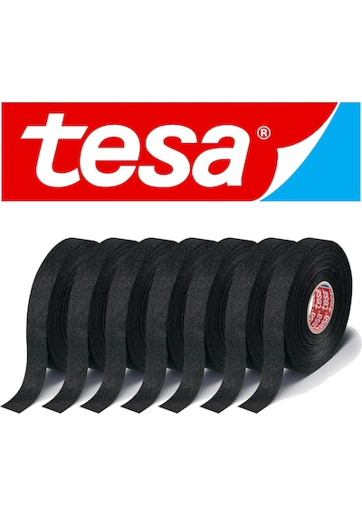 Tesa Bez Bant Tüylü 19Mm x 15 Metre Siyah - 8 Adet