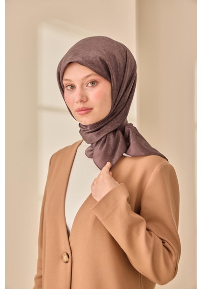 Silk Home Shiny Eşarp 75012-23 kahverengi