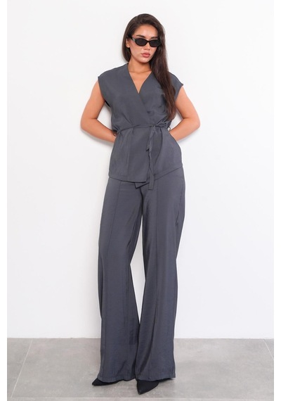 Seeh Füme Basic Yelek Pantolon Takım Sh241 Standart