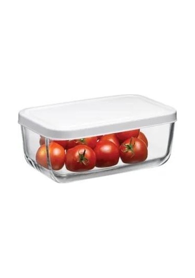 Paşabahçe 53853 Beyaz Snow Box Kapaklı Cam Saklama Kabı 2 Adet
