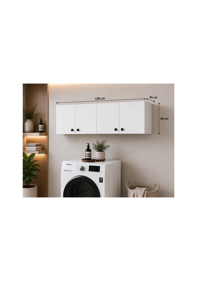 Kapaklı Banyo Dolabı - Çok Amaçlı Banyo Dolabı Beyaz
