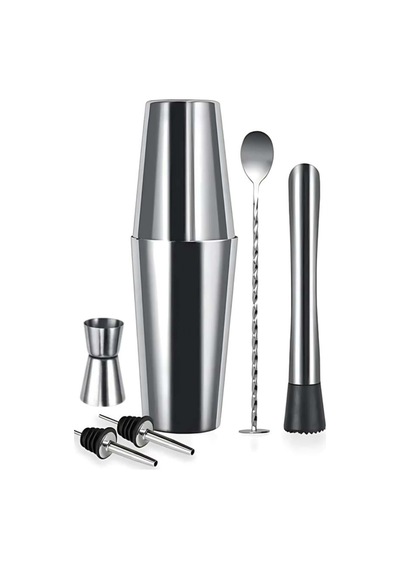 6 Parça lı Kokteyl Set Boston Shaker 750ml