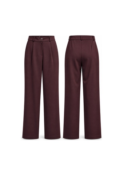 Lale Butik Pile Detay Palazzo Pantolon 16239 Bordo