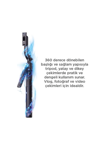 Tripod Çok Amaçlı 1.6m Kumandali Kamera Telefon Tutucu C17 Siyah Tripod Çok Amaçlı 1.6m Kumandali Kamera Telefon Tutucu C17 Siyah