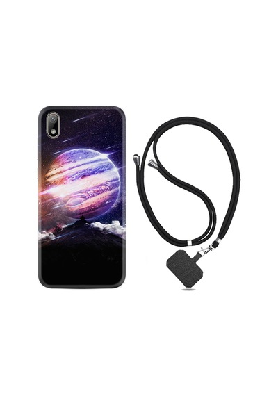 Huawei Y5 2019 Kılıf Boyun Askılı Super Planet 1797