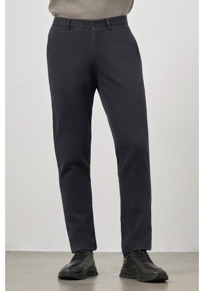 İmza Siyah Pamuklu Yandan Cepli Casual Comfort Fit Chino Pantolon 1003245154 Siyah