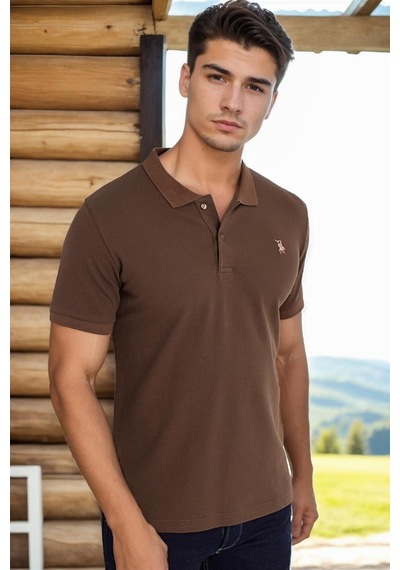 T8561 Dewberry Erkek Tshırt-açık Kahve Açık Kahverengi