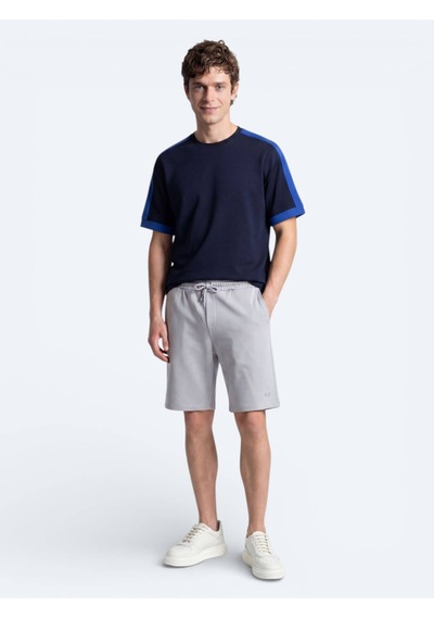 Kip Lacivert Düz T-shirt
