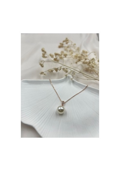 Lunarie İnci Damla Kolye Vintage Zarif Kararmaz Antialerjik Rose Gold