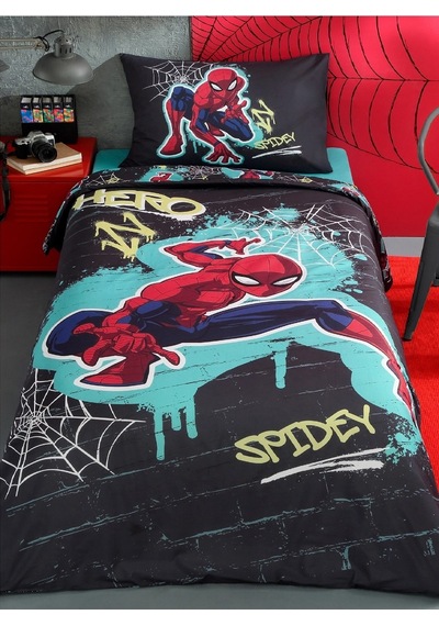 Özdilek Lisanslı Tek Kişilik Çocuk Nevresim Takımı-spiderman Gri Gri
