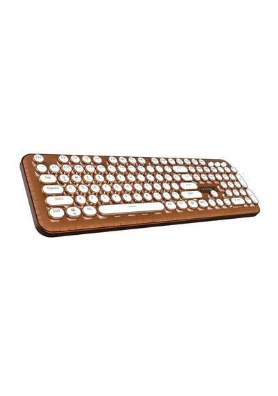 Geezer G9 Retro Mekanik Klavye 3 Modlu Bluetooth + 2.4g + Kablolu Işıklı 104 Tuş Altın