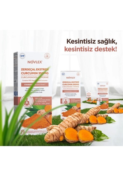 Novlex Curcumin Turmeric Ve Piperin Eki İçeren Takviye Edici Gıda 250 ML