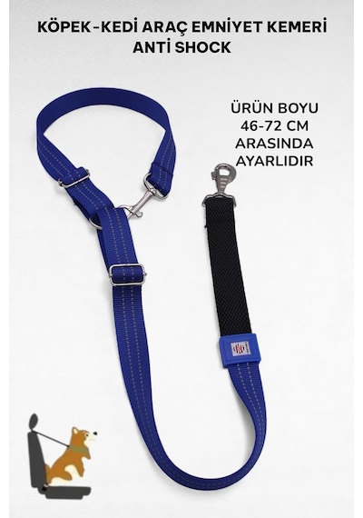 Evcil Hayvan Araç Emniyet Kemeri Köpek Emniyet Kemeri Araba Oto Aksesuar Kedi Köpek Emniyet Kemeri Lacivert-tek Ebat Diğer