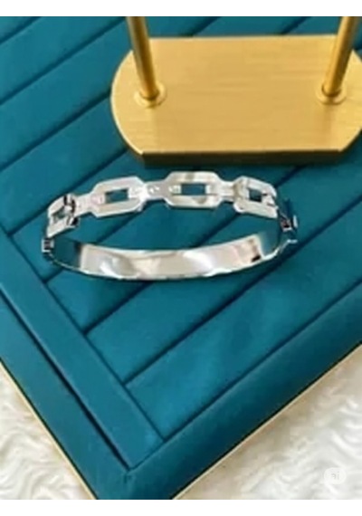 Çelik Silver Bileklik Modern Geometrik Bağlantılı Çok Renkli
