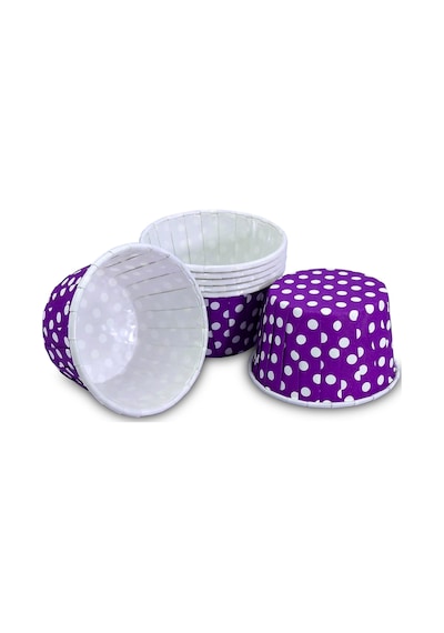 Kafem Mor Puantiyeli Muffin Kek Kapsülü 50li X 5 Paket - K03 Mor