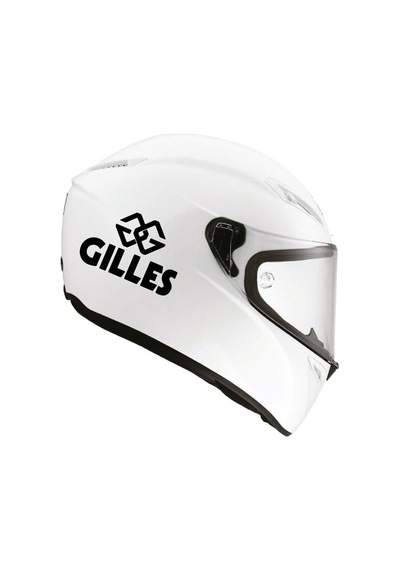 Tek Renk Gilles Gilles Helmet Stickers Kask Sticker Etiket Mode