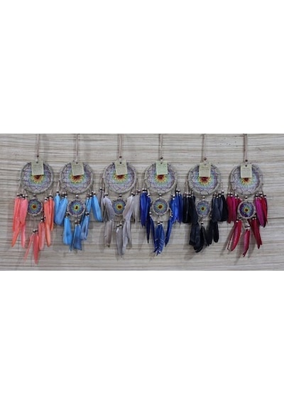 Rüya Kapanı Dream Catcher Model 8 Çok Renkli