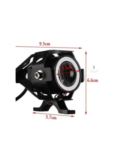 Astra Led U7 Motosiklet Sis Farı, Mercekli, Büyük Kafesli, Angel Işıklı Led