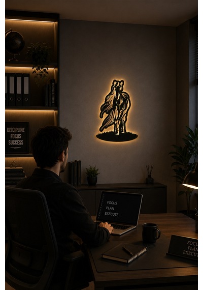 Lucenda Led Işıklı Tablo Koşan At Duvar Dekoru Led Aydınlatmalı Modern Dekoratif Duvar Süsü Siyah - 904808065 Siyah Lucenda Led Işıklı Tablo Koşan At Duvar Dekoru Led Aydınlatmalı Modern Dekoratif Duvar Süsü Siyah - 904808065 Siyah