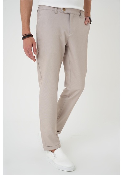 Efor Comfort Fit Beli Lastikli Bej Jogger Pantolon P 1181 Bej