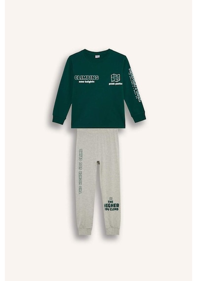 Defacto Regular Fıt 2li Pijama Takımı Erkek Çocuk G9972a826spgn651 Yeşil-gn651