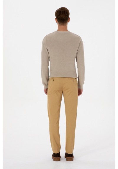 U.S. Polo Assn. Erkek Hardal Slim Fit Kanvas / Chino Pantolon 50308762-VR151