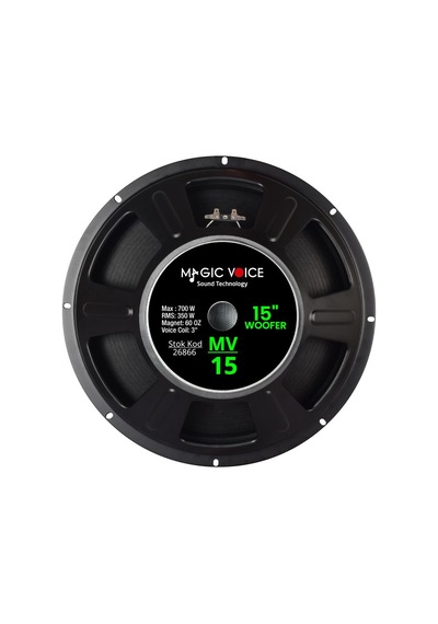Magicvoice Mv-15 Maks. 700 Watt / Rms 350 Watt 15 Siyah 38 Cm Woofer Yedek Hoparlör