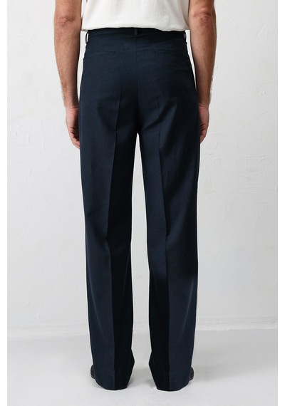 Antioch Keten Karışımlı Erkek Baggy Pantolon Lacivert