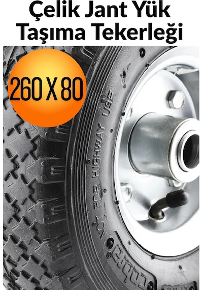 260 X 80 Mm Çelik Jant Tekerlek Siboplu Bilyeli Rulmanlı Havalı Dublex El Arabası Yük Taşıma Tekeri İskele Tekeri Taşıma Arabası Tekeri 260 X 80 Mm Çelik Jant Tekerlek Siboplu Bilyeli Rulmanlı Havalı Dublex El Arabası Yük Taşıma Tekeri İskele Tekeri Taşıma Arabası Tekeri