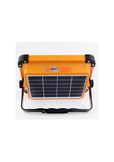 Ct-4698 Güneş Enerjili Solar 200w Watt Led Projektör Taşınabilir Sarı Beyaz Ve Çakar Işık Lamba