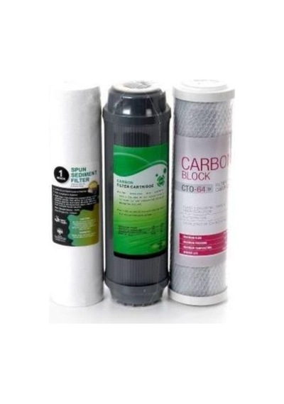 Sulook Su Arıtma Cihazı Yedek Filtre Seti 3 Aşama Çift Karbonlu Set