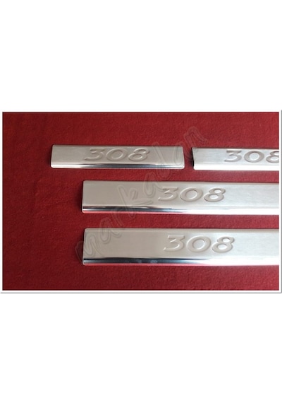 Db Chrome Peugeot 308 Krom Kapı Eşiği Baskı 2007-2013 4 Parça P.Ç