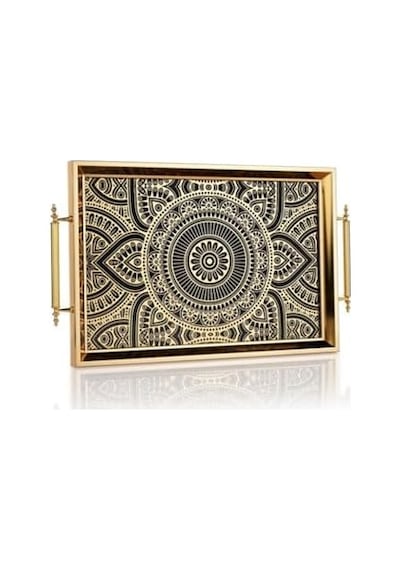 Kunst Tepsi 1 Parça-gold01 Açık Bej