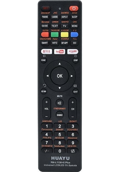 Huayu Rm-l1130 + X Plus Siyah Universal Lcd Led Tv Kumanda