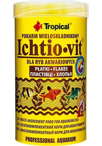 Tropical İchtio-Vit Zengin İçerikli Pul Balık Yemi 1000 Ml 200 G