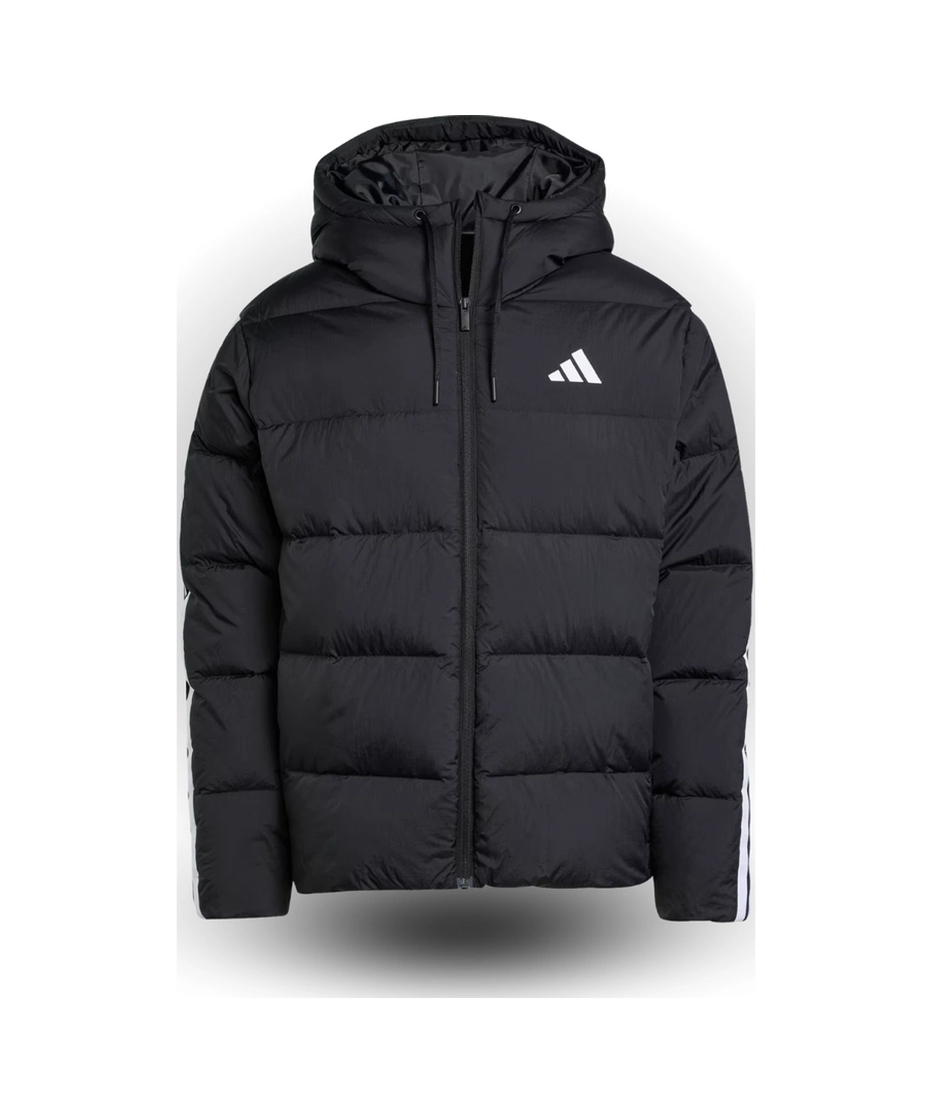 Adidas Erkek Siyah Kapşonlu Mont Essentials Climawarm 3-stripes Puffer Down Siyah
