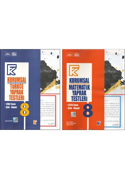 Kurmay 8. Sınıf Kurumsal Türkçe Yaprak Test+kurumsal Matematik Yaprak Test 2 Kitap