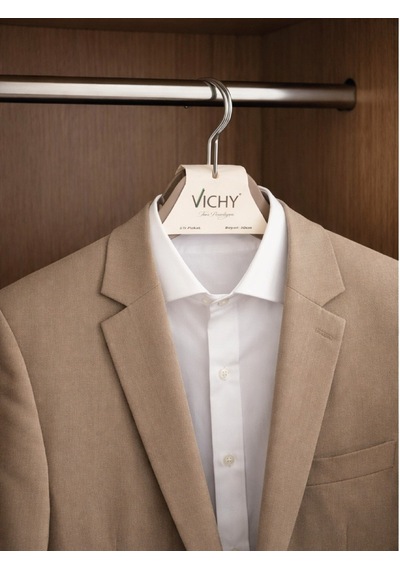 Vichy 5 Li Çocuk Askısı 30 Cm Bej Renk Dolap Düzenleyici Vch-7016 Açık Bej