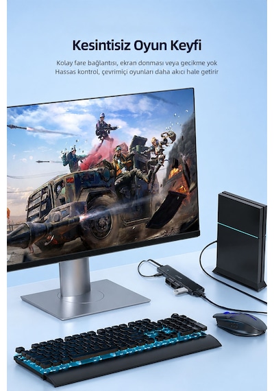 4 Port Usb 3.0 Hub Çoklayıcı, Type-c Güç Girişli 5gbps Veri Aktarım Destekli Usb Çoğaltıcı, Notebook Pc Klavye Mouse Usb Bellek Harici Disk Uyumlu Z418c