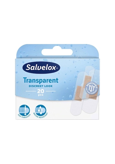 Salvelox Transparent 20li Şeffaf Su Geçirmez Yara Bandı