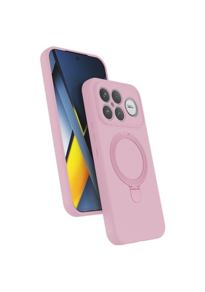 Xiaomi Poco F8 Ultra Kılıf M-safe Şarj Özellikli Standlı Zore Samara Kapak Xiaomi Poco F8 Ultra Zore - Pembe