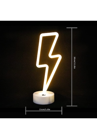 Şimşek Neon Led Lamba Renkli
