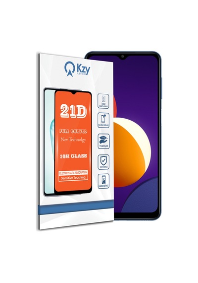 Samsung Galaxy M12 ile Uyumlu Tam Kaplayan 21D Temperli Ekran Koruyucu Cam