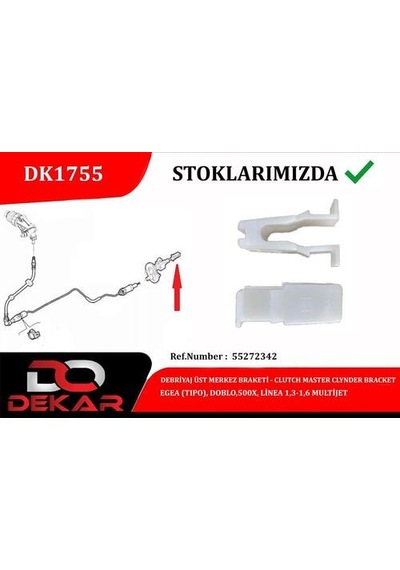 Dekar 1755 Debriyaj Üst Merkez Braketi Egea Doblo 500x Linea 1.3 1.6 Multijet 55272342