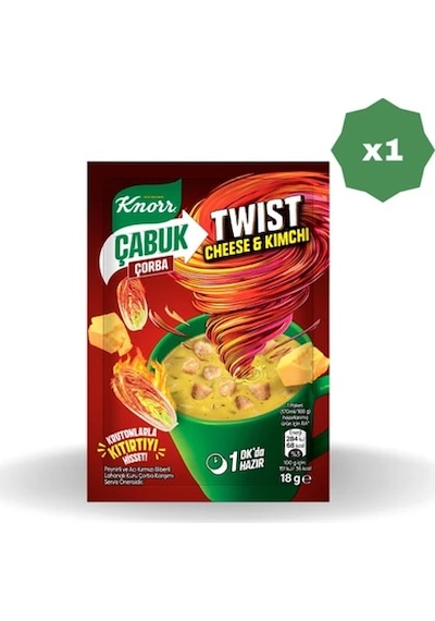 Knorr Çabuk Çorba Twist Cheese Kimchi - 1 Adet